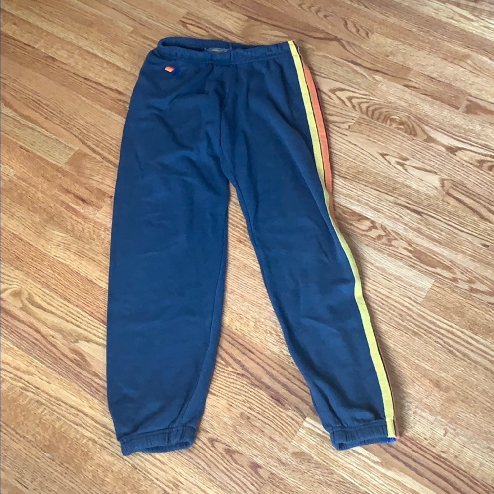 AVIATOR NATION black 5-stripe sweatpants